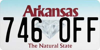 AR license plate 746OFF
