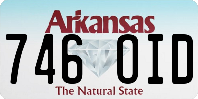 AR license plate 746OID