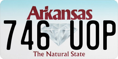 AR license plate 746UOP