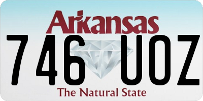 AR license plate 746UOZ