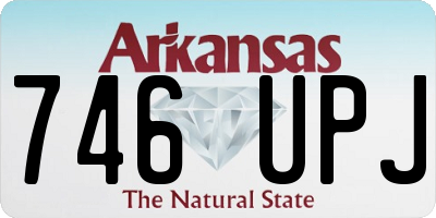 AR license plate 746UPJ