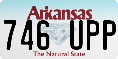 AR license plate 746UPP