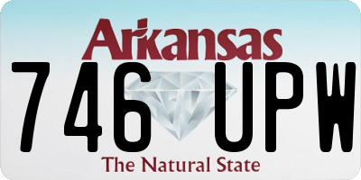 AR license plate 746UPW