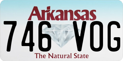 AR license plate 746VOG