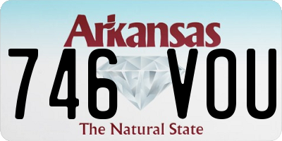 AR license plate 746VOU