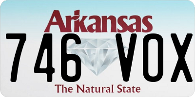 AR license plate 746VOX
