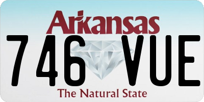 AR license plate 746VUE