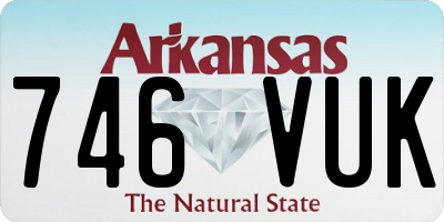 AR license plate 746VUK