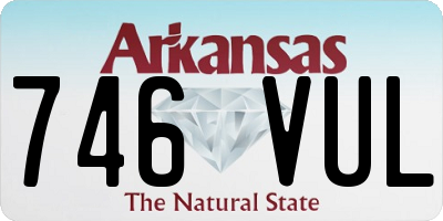 AR license plate 746VUL