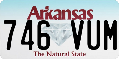 AR license plate 746VUM
