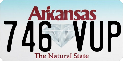 AR license plate 746VUP