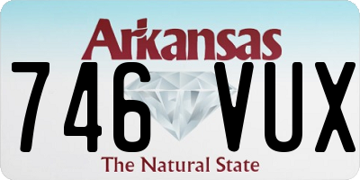 AR license plate 746VUX