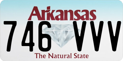 AR license plate 746VVV