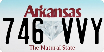AR license plate 746VVY