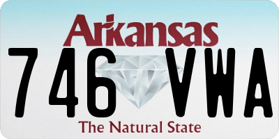 AR license plate 746VWA