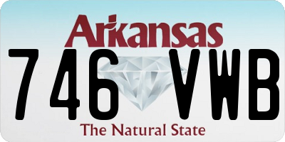 AR license plate 746VWB