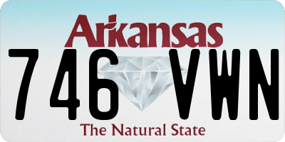 AR license plate 746VWN