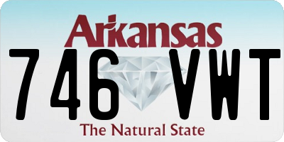 AR license plate 746VWT