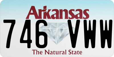AR license plate 746VWW