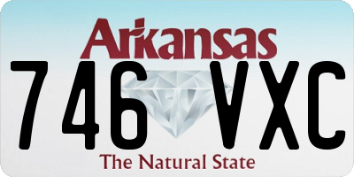 AR license plate 746VXC