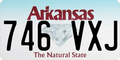 AR license plate 746VXJ