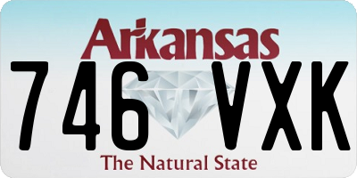 AR license plate 746VXK
