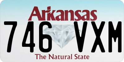 AR license plate 746VXM