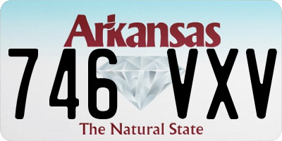 AR license plate 746VXV
