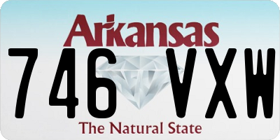 AR license plate 746VXW