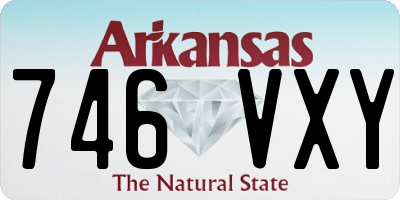 AR license plate 746VXY