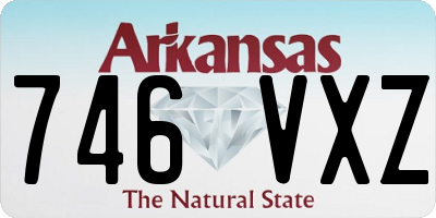 AR license plate 746VXZ