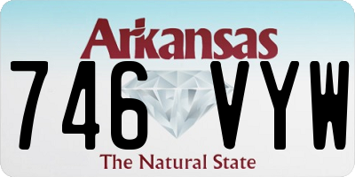AR license plate 746VYW