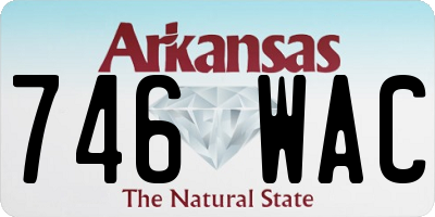 AR license plate 746WAC