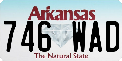 AR license plate 746WAD
