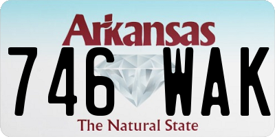 AR license plate 746WAK