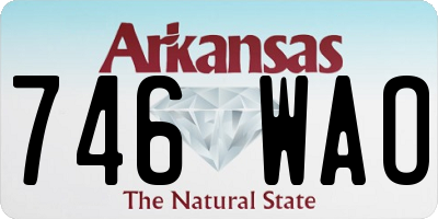 AR license plate 746WAO