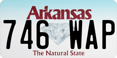 AR license plate 746WAP