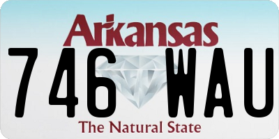 AR license plate 746WAU
