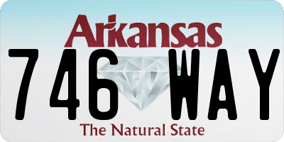 AR license plate 746WAY