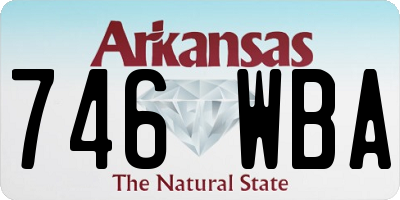 AR license plate 746WBA