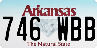 AR license plate 746WBB