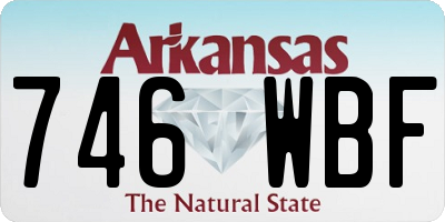 AR license plate 746WBF