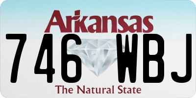 AR license plate 746WBJ