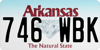 AR license plate 746WBK