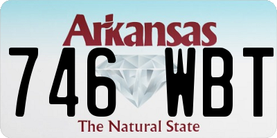 AR license plate 746WBT