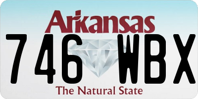 AR license plate 746WBX