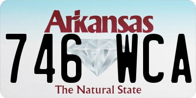 AR license plate 746WCA