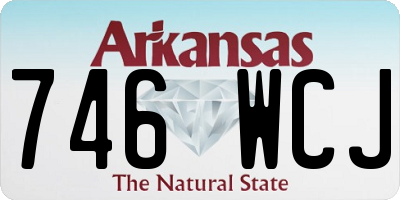 AR license plate 746WCJ