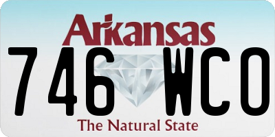 AR license plate 746WCO