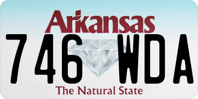 AR license plate 746WDA
